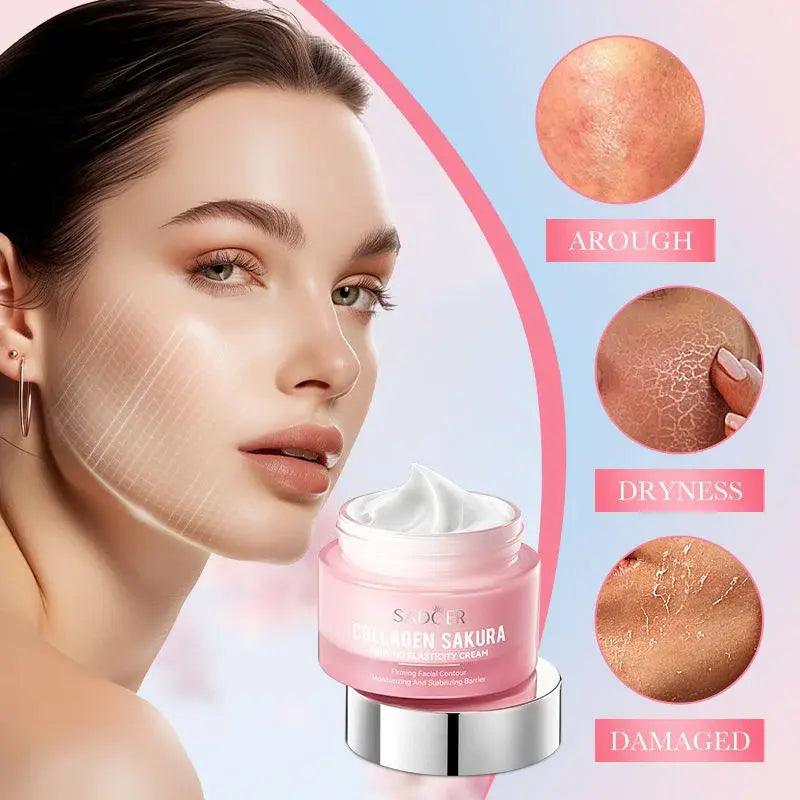 Crema Facial Sakura Colágeno Reafirmante (50g) – Hidratación y Juventud para tu Piel - Mimaste