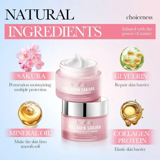 Crema Facial Sakura Colágeno Reafirmante (50g) – Hidratación y Juventud para tu Piel - Mimaste