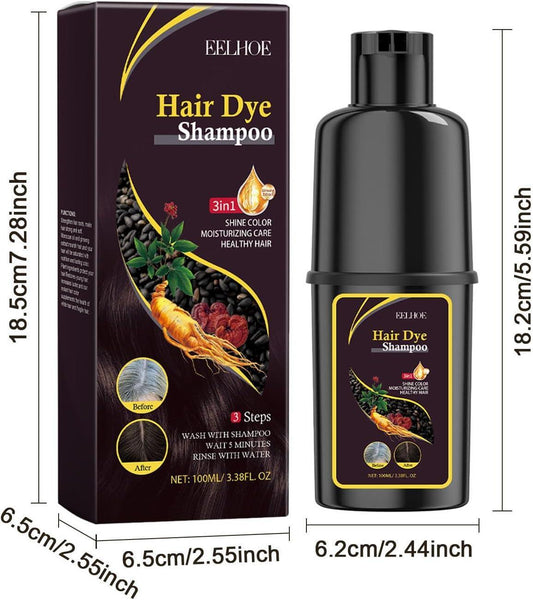 EELHOE Champú Tinte Negro 3 en 1 - Mimaste